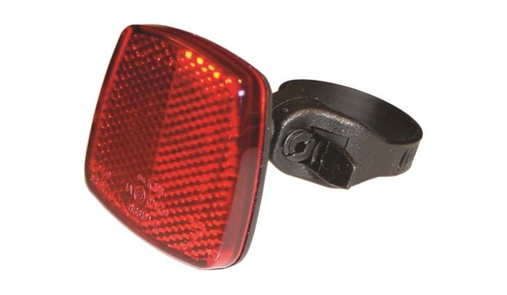 b+m Reflektor hinten rot mit Spannband